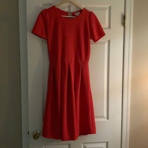 Pinkish red LuLaRoe pleated dress